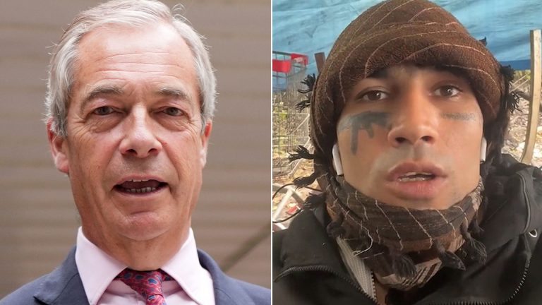 Migrant with AK-47 face tattoo jailed for threatening to kill Nigel Farage