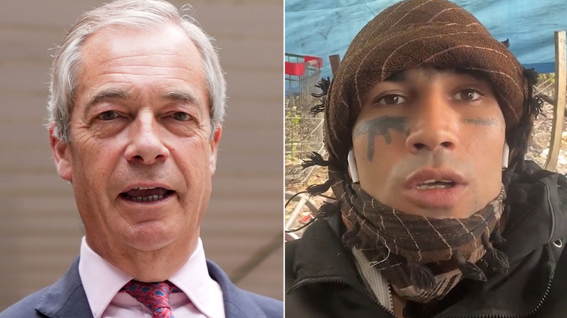 Migrant with AK-47 face tattoo jailed for threatening to kill Nigel Farage