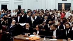 Moment Ex-Bangladesh leader Sheikh Hasina's sentence is announced