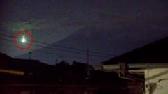 Watch: Meteor lights up sky over Japan's Mount Fuji