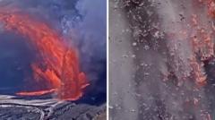 Watch: Moment Hawaii volcano eruption engulfs camera