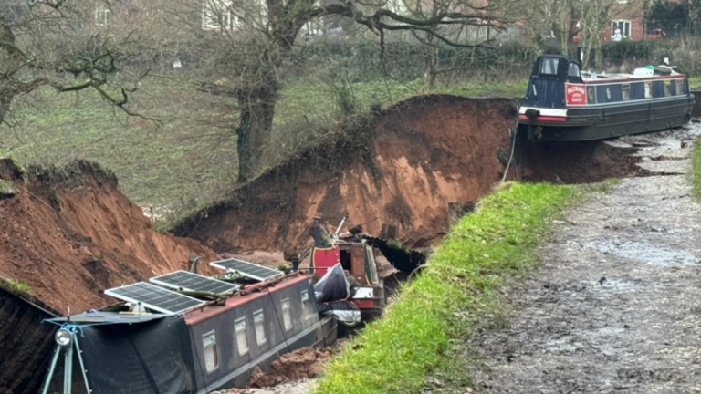 Major incident declared as sinkhole affects canal