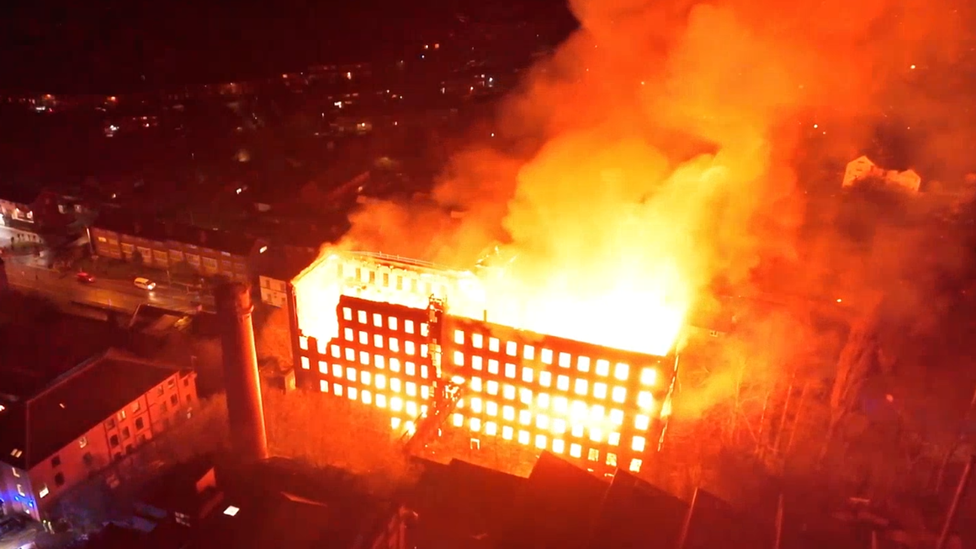 Huge fire rips through historic Big Mill in Staffordshire