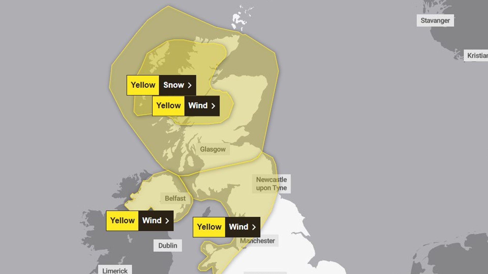 Met Office names latest storm forecasting 'damaging winds and disruptive snow'