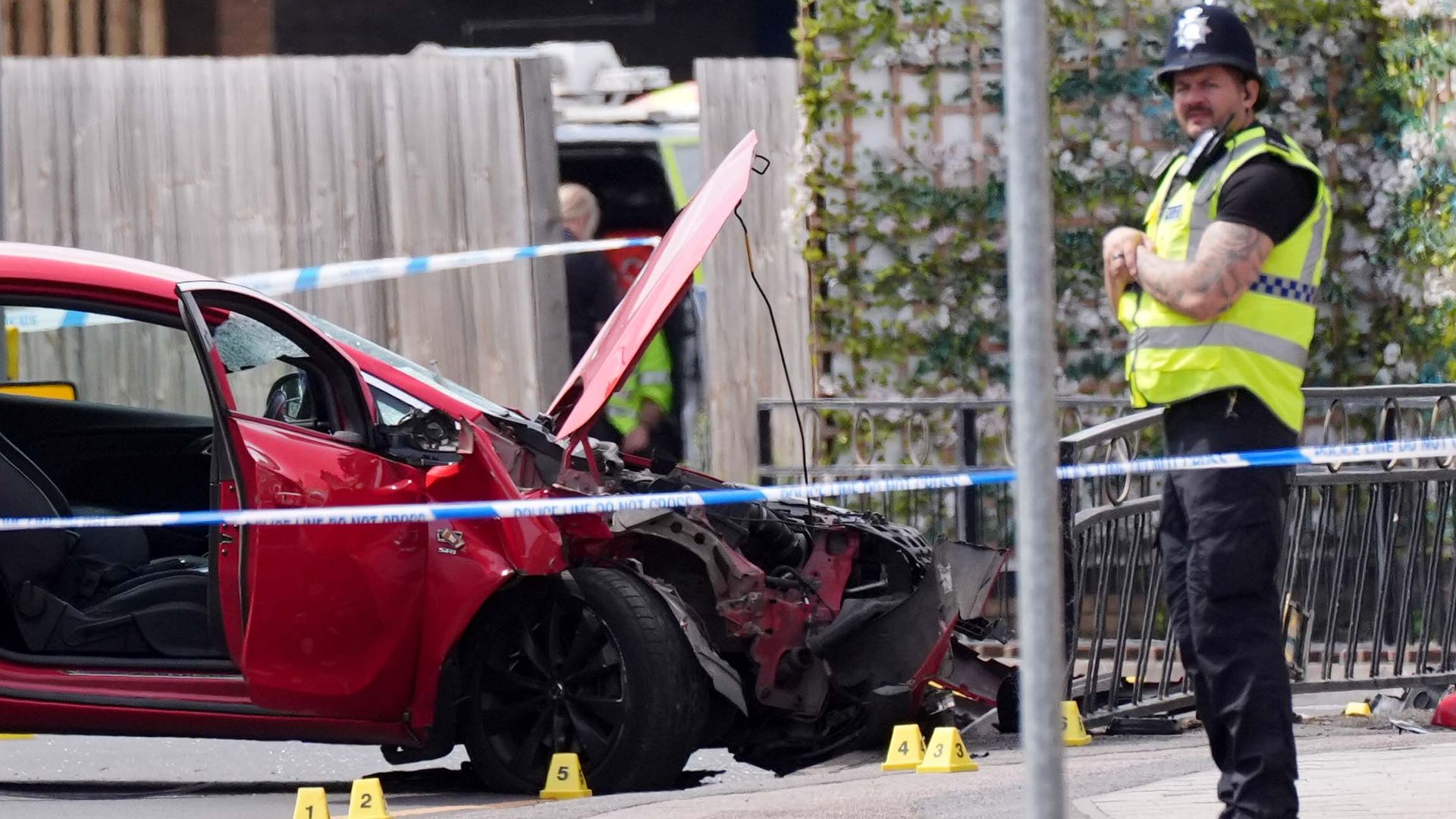 Man charged with attempted murder after car hits pedestrians