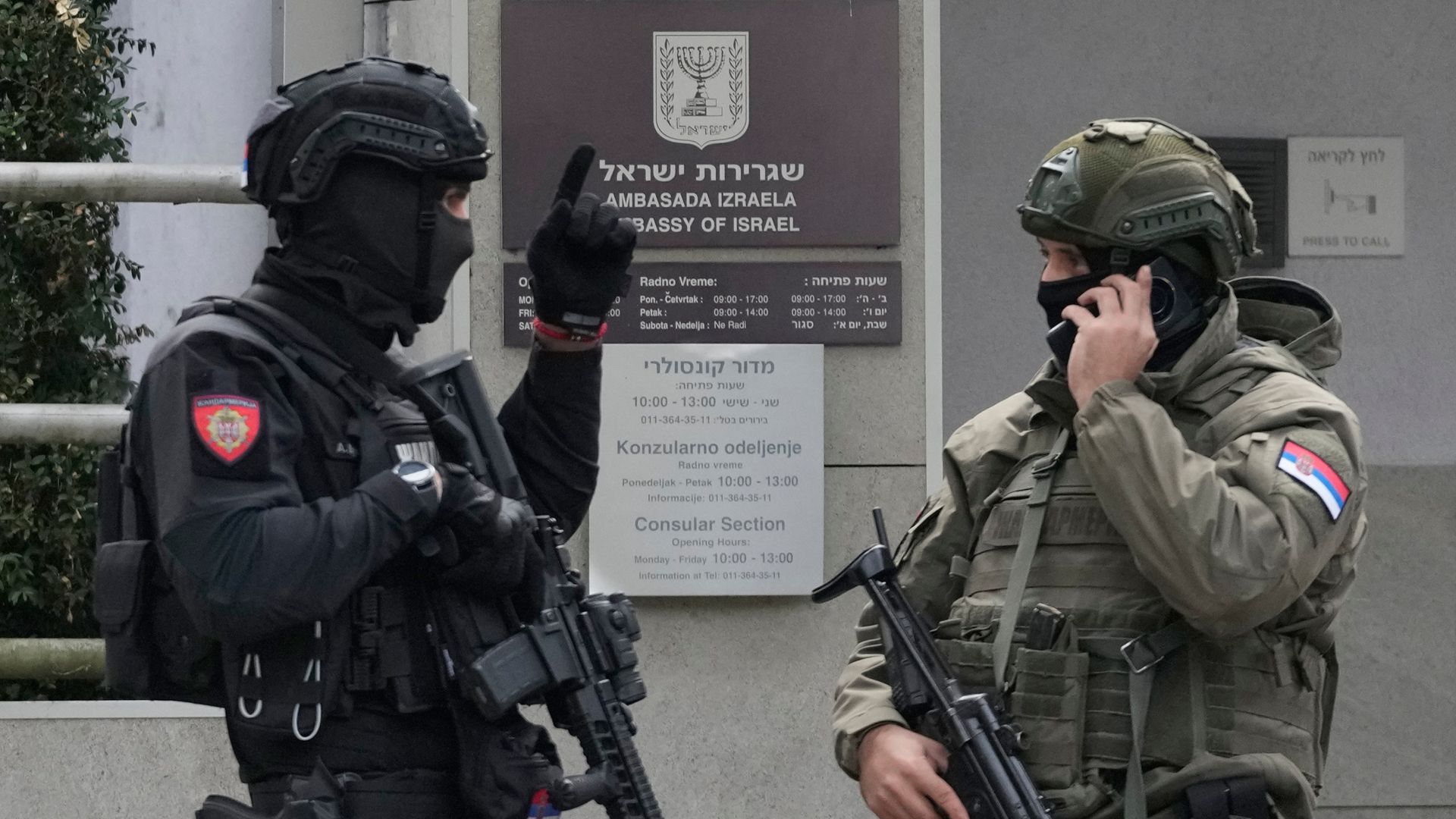 Knife attacker shot dead by police outside Israeli embassy