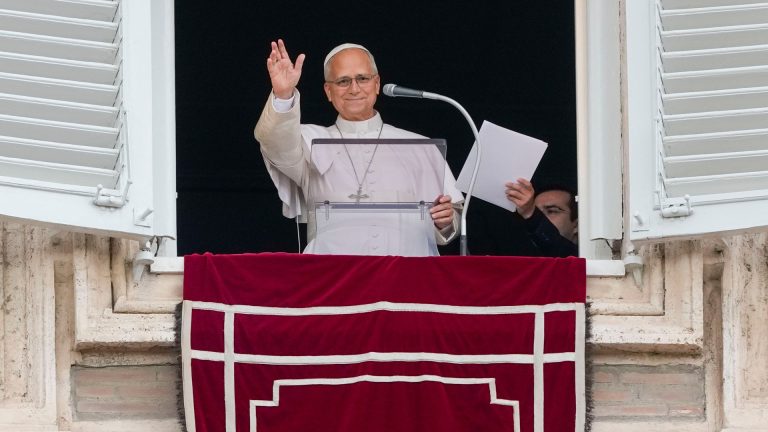 Pope makes public appearance a day after being discharged from hospital following lung cancer surgery